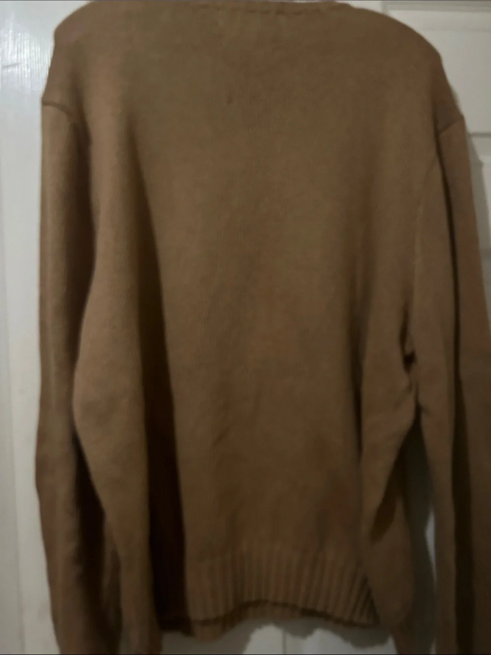 Polo by Ralph Lauren Men's Camel/Tan Crewneck Sweater with Pony Logo